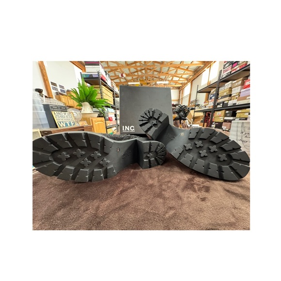 INC black rhinestone embellished boots size 10 - Picture 6 of 9